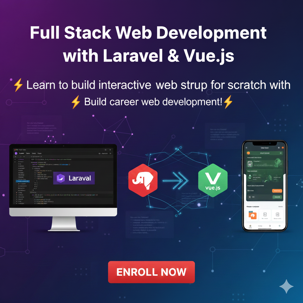 Full Strack Web Development with Laravel & Vue.js